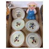 Japanese Porcelain Dishes With Mickey Mouse &