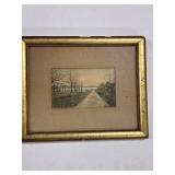Framed Landscape Painting by M. Full