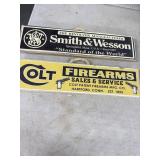 Smith & Wesson and Colt Advertising Signs