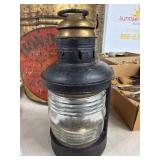 Nautical Ship Lantern with Brass Top