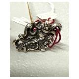Victorian Sterling Lady With Violin Hatpin