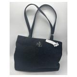 Ralph Lauren Black Wool Tote Bag