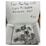 Fort Pewter USA 11-Piece Golfer Railroad Set