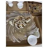 Sadler Teapot, Spode China, Glass Serving Set