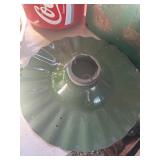 20" Green Fluted Metal Lamp Shades