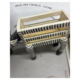 Hand-Painted Wooden Zebra Holder