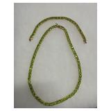 Suzanne Somers Trilliant .925 Green Stone Set