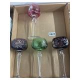4 Cut to Clear Crystal Wine Glasses