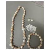 3-Piece Multicolor Freshwater Pearl Jewelry
