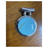 Mexican 925 Sterling Silver Turquoise Pendant