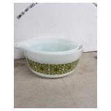 Pyrex Green Square Flowers Mixing Bowls Set