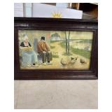 Framed Dutch Village Scene Print, Johnson, 8x