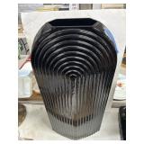24-Inch Tall Black Art Deco Glass Vase