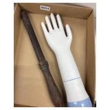 Glove Mold and Wooden Sock Darner Set