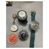 Vintage Compasses and Watch