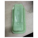 Jadeite Glass Butter Dish with Lid