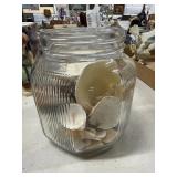 Glass Jar With Assorted Seashells