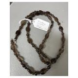Smokey Topaz 36-Inch Bead Necklace