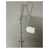 Sterling Silver Signed Rosary with Crucifix