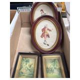 Four Framed Artworks, Needlepoint and