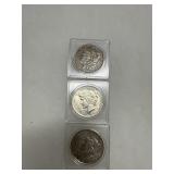 3 Silver Dollars: 1890, 1922