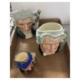 Royal Doulton Character Jugs, Lot of 3