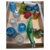 Colored Glass Oil Lamps and Decor