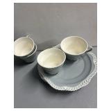 Harker Chesterton Ware Cups and Plates Set