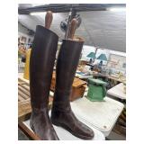 Tall Brown Leather Riding Boots