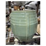 Large Green Glazed Ceramic Crock Pot