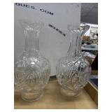 Cut Crystal Decanters, 11 Inch
