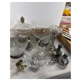 Sterling & Glass Dresser and Tableware Lot