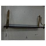 Wood and Brass Wall Shelf