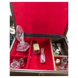 Perfume Bottle Set in Monogrammed Wood Box