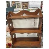 Three-Tier Wooden Wall Shelf Unit