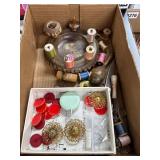 Vintage Sewing Notions Assortment Box