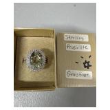 Sterling Silver Prasiolite Gemstone Ring