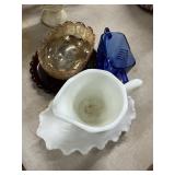 Colored Glass Tableware Lot