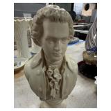 Mozart Ceramic Bust, 12 Inches Tall