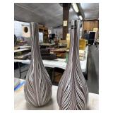 Murano Glassware Vases, 15"