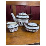Loud 19 Pink Floral Lustreware Tea Set