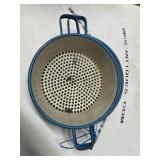 Blue Enamel Metal Colanders