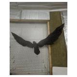 Carved Wood Wall-Mounted Eagle Sculpture