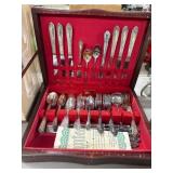 Wm. Rogers Silverplate Flatware Set in Chest