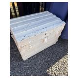 Wood And Metal Trunk With White Paint