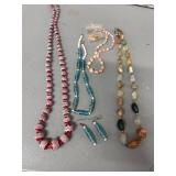 Beaded Necklace and Earring Set