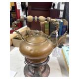 Antique Copper Teapot with Burner Stand