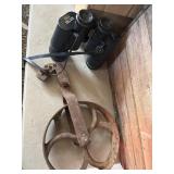 Binoculars and Metal Wheel Tool
