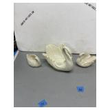 Lenox Porcelain Swan Dish Group, Set of 3