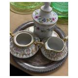 Limoges & Nippon Porcelain Creamer, Sugar, &